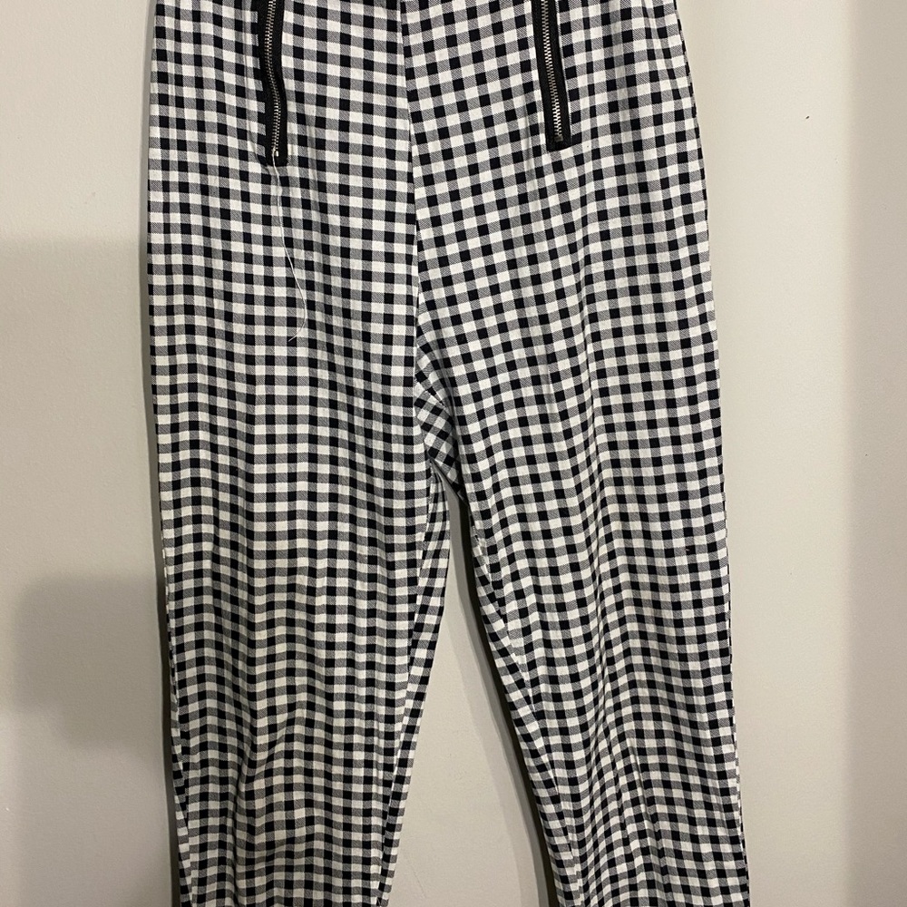 high waisted plaid pants